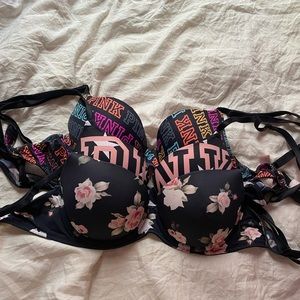 Set of THREE VSPINK T-shirt bras